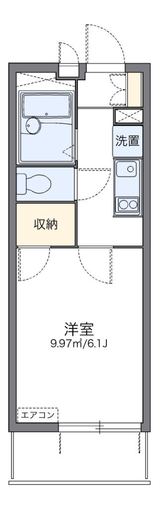 レオパレス彩 102号室 間取り