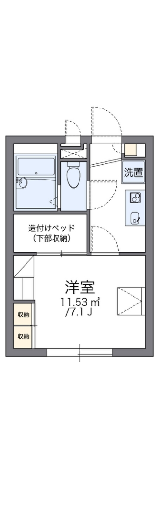 レオパレスみどり 101号室 間取り