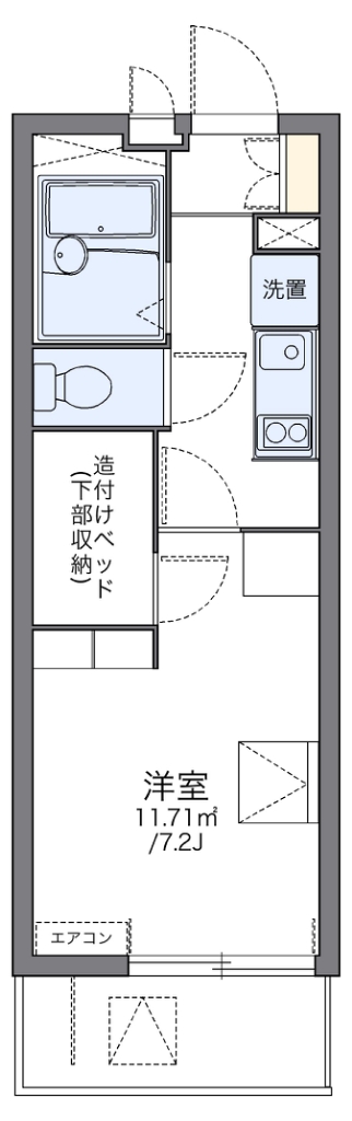 レオパレスルチェンテ 207号室 間取り