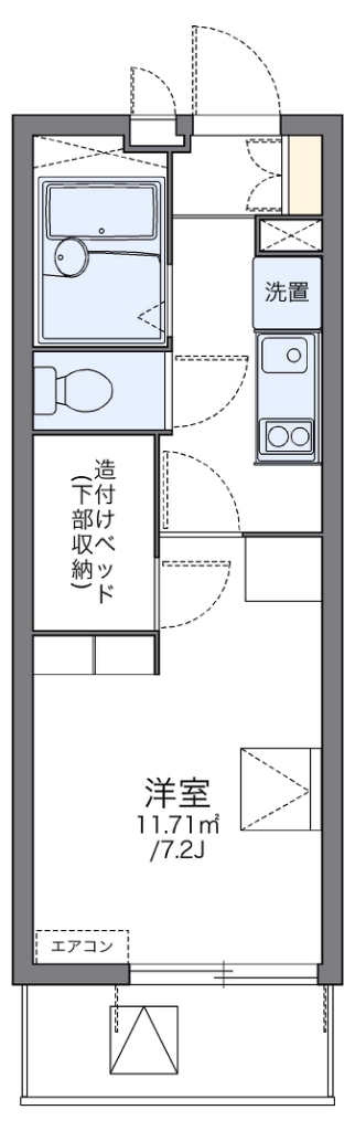 レオパレスルチェンテ 206号室 間取り