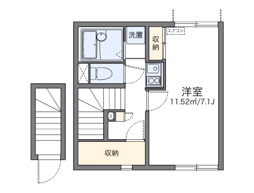 レオネクストシャイン 206号室 間取り