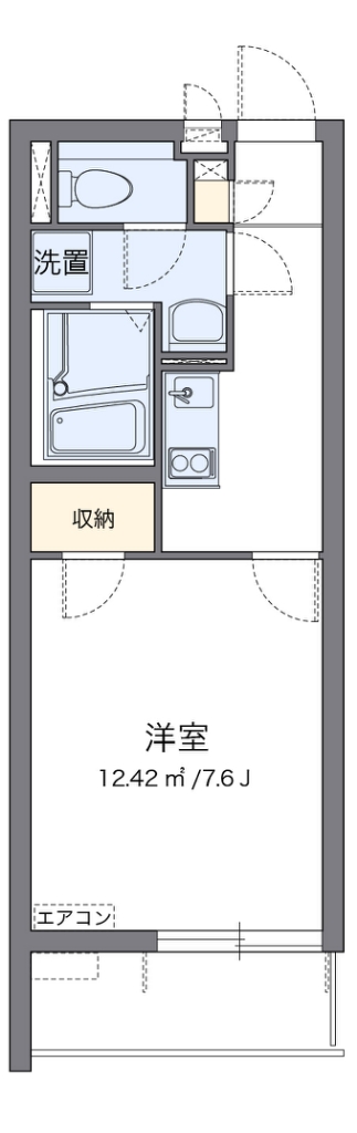 クレイノ河原タウニー 203号室 間取り