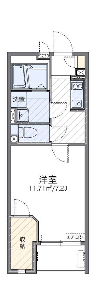 レオネクストシャイン 107号室 間取り