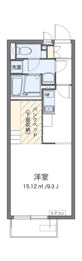 ミランダプリエ 102号室 間取り
