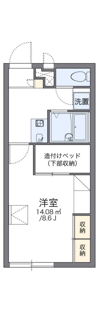 レオパレススワホーム 206号室 間取り
