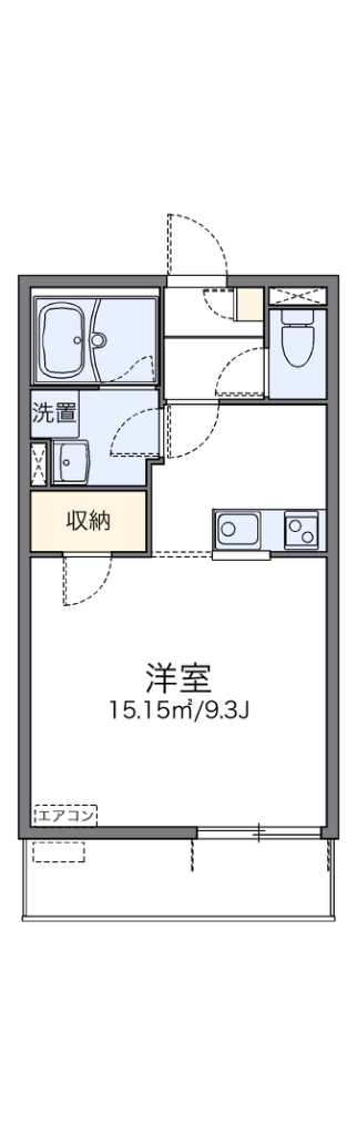 レオネクストマローネ 104号室 間取り