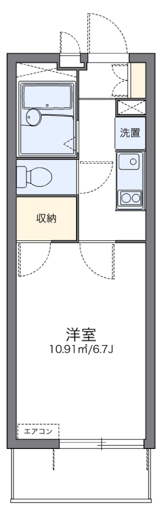 レオパレスブロッサム 103号室 間取り