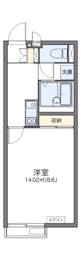 レオネクストメゾンボナール 202号室 間取り