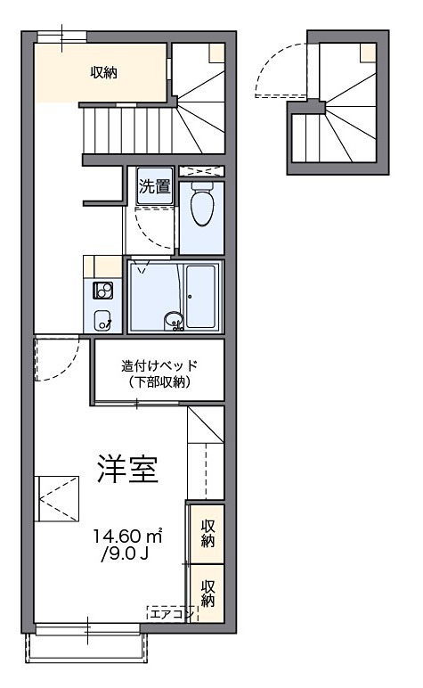 プラシード竹丘Ⅱ 106号室 間取り