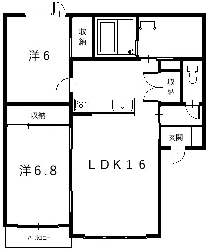 TOWN CLOVER東81　A 間取り