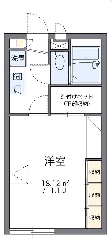 プラシード竹丘 207号室 間取り