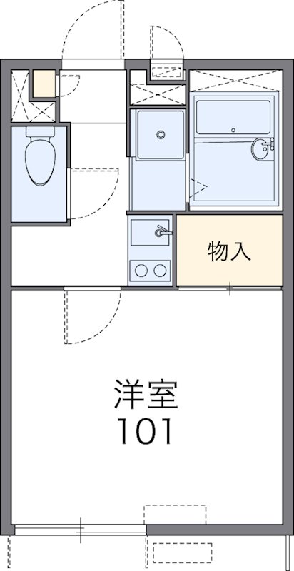 上新井レジデンス 201号室 間取り