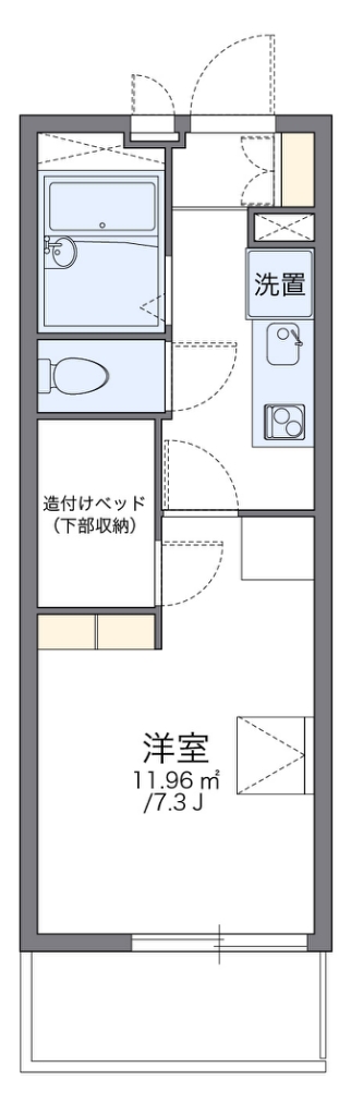 レオパレスエトワール朝日Ⅱ 101号室 間取り