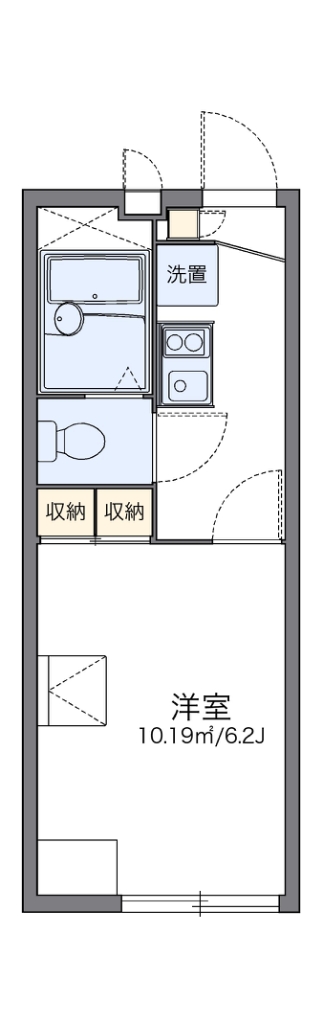 レオパレスエクセル中里 110号室 間取り