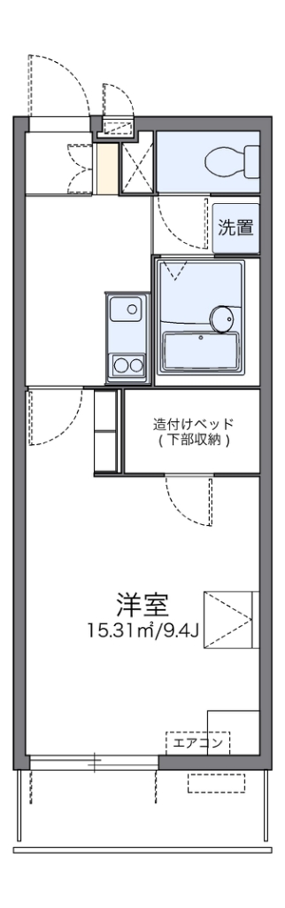 レオパレスＭＩＮＡＭＩⅢ 103号室 間取り