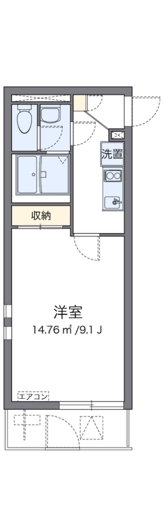 クレイノオールミエール天神 104号室 間取り