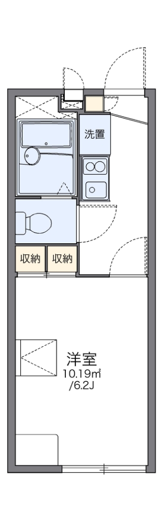 レオパレスＳＵＮＲＩＳＥ 206号室 間取り