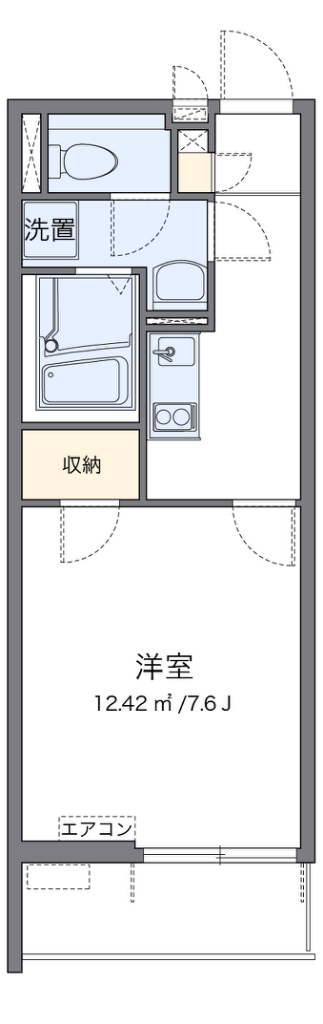 クレイノインヴェステ　Ａｙａ 101号室 間取り