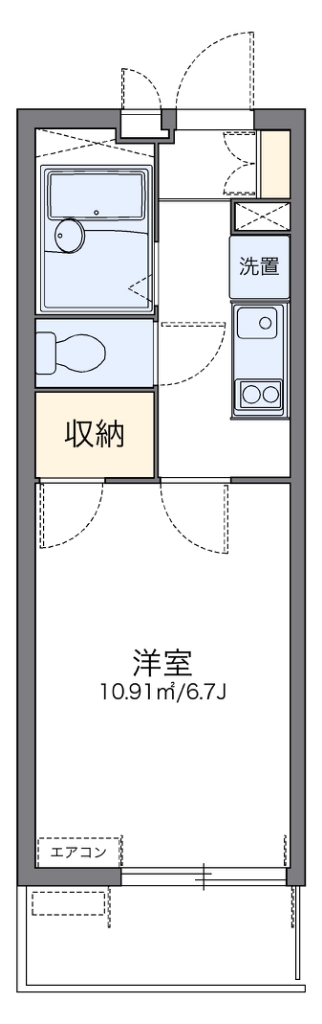レオパレスフジ 101号室 間取り