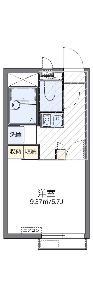 レオパレスラングシェーン 202号室 間取り