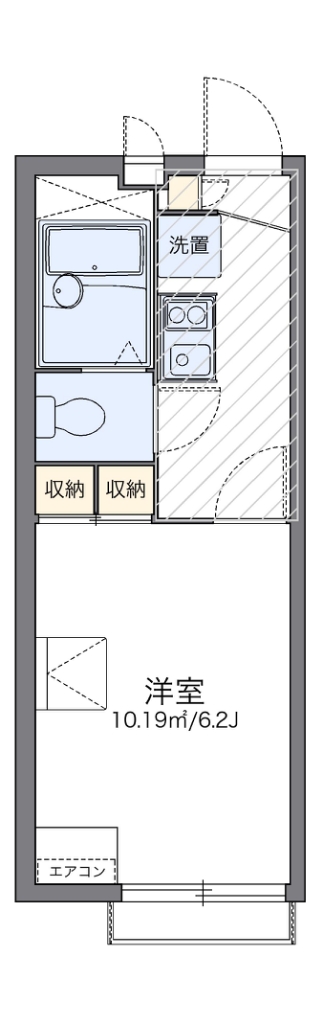 レオパレスマロンフィルド 201号室 間取り