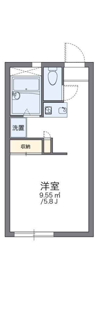 レオパレス新町Ｂ 105号室 間取り