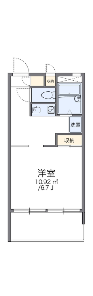 レオパレスシリウス戸田 214号室 間取り