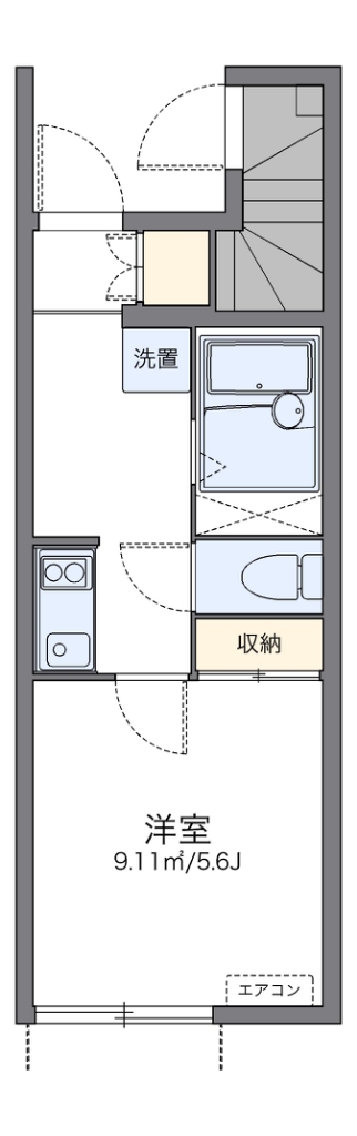 レオネクスト英 106号室 間取り