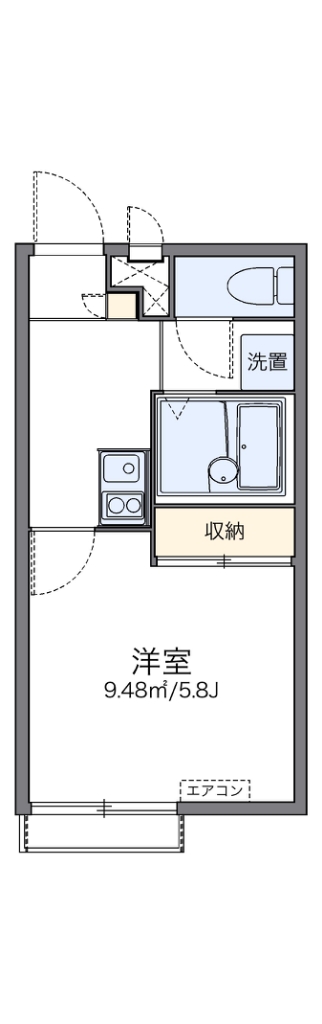レオパレスフォーエヴァー 201号室 間取り