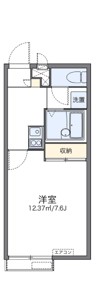 レオパレス朱鷺 201号室 間取り