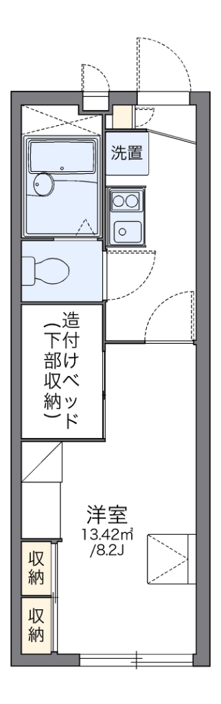 レオパレスフルハウス 109号室 間取り