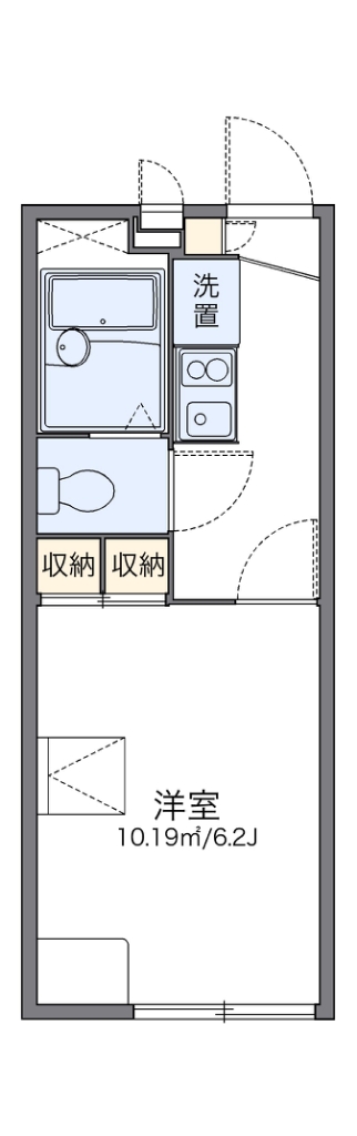 レオパレスリベルテ 102号室 間取り