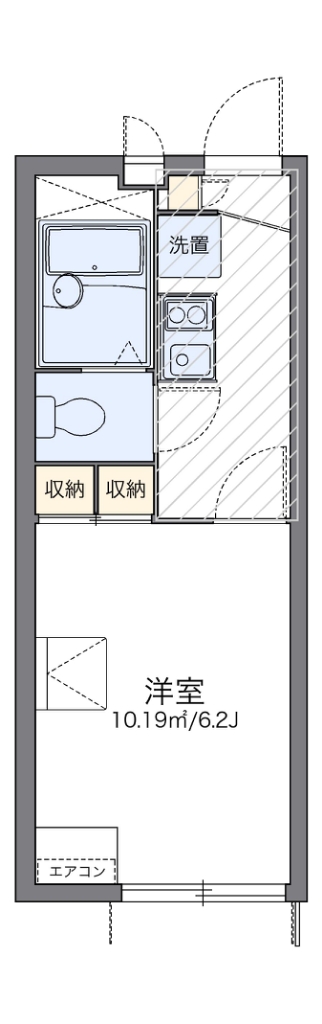 レオパレスマロンフィルド 101号室 間取り