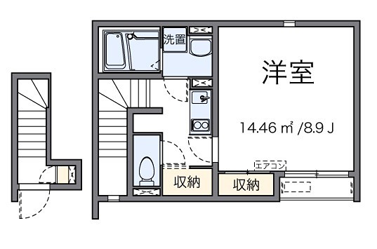向日葵　レジデンス 201号室 間取り