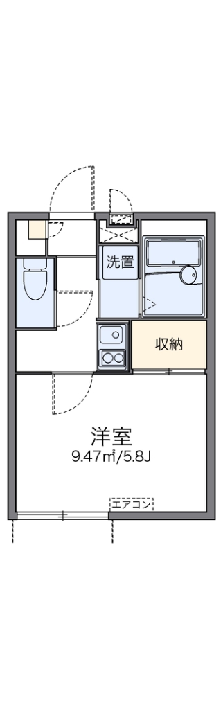 レオパレスメンターズハウス 104号室 間取り