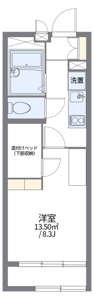 レオパレスルミエール西台 107号室 間取り