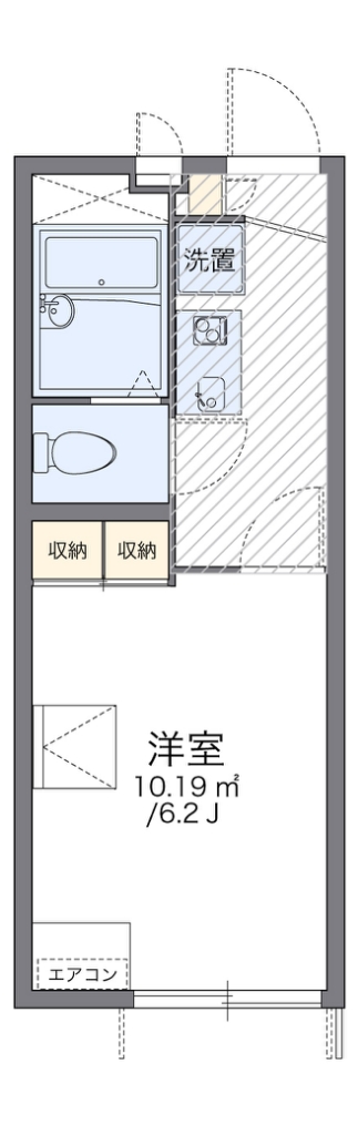 レオパレスクレエ 110号室 間取り