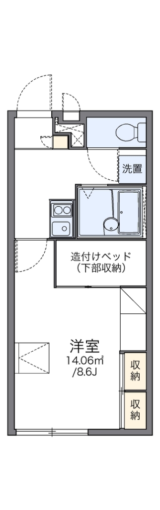 レオパレスインターハイツ 112号室 間取り