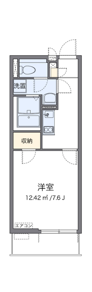 クレイノミオラコート 104号室 間取り
