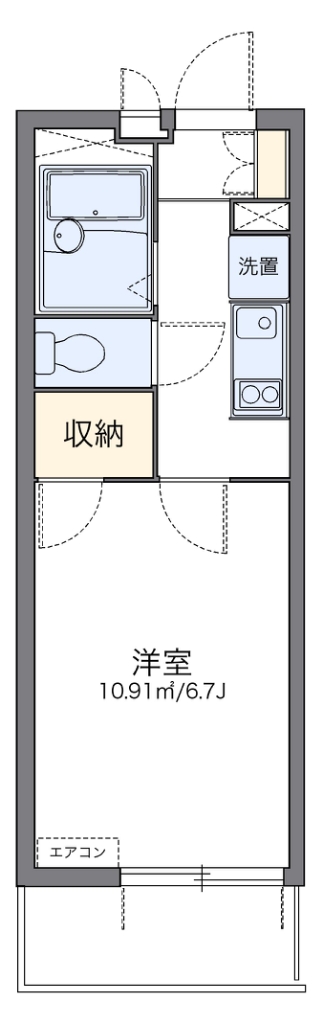 レオパレスエスポワール新宿町 101号室 間取り
