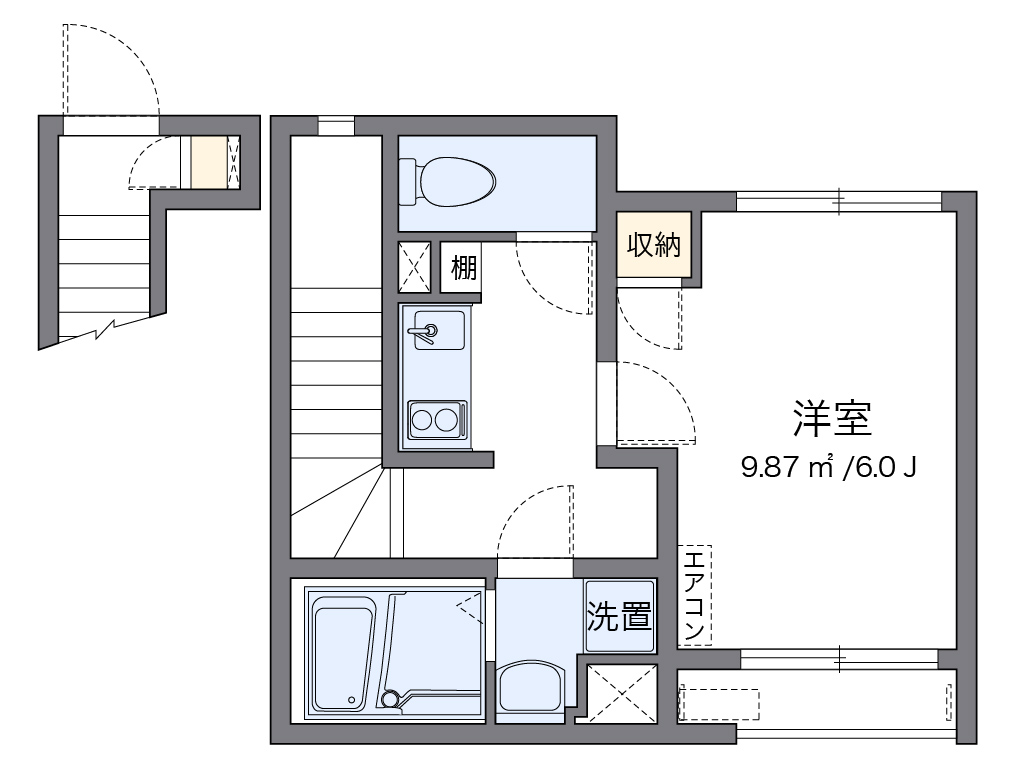 レオネクスト中之郷 201号室 間取り