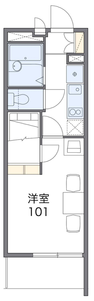 レオパレスエリュシオン 307号室 間取り