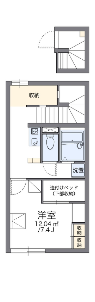 レオパレスリトルウッド 204号室 間取り