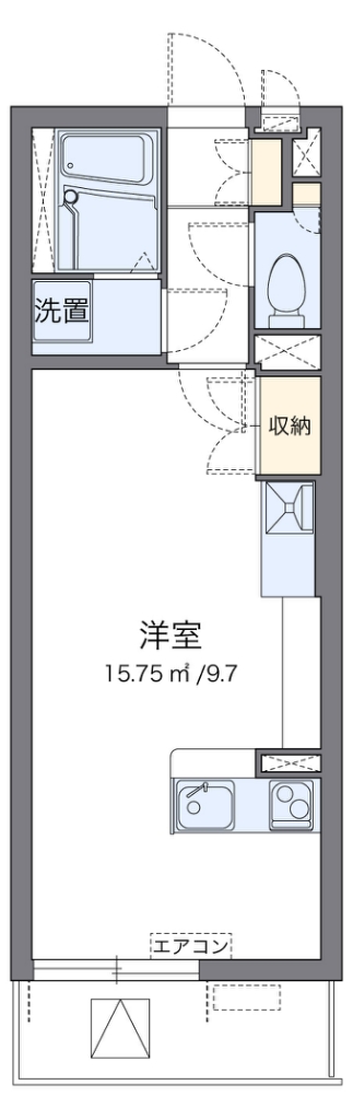 ミランダキャトル 307号室 間取り