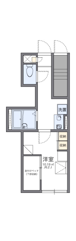 レオパレス雷塚Ⅱ 103号室 間取り