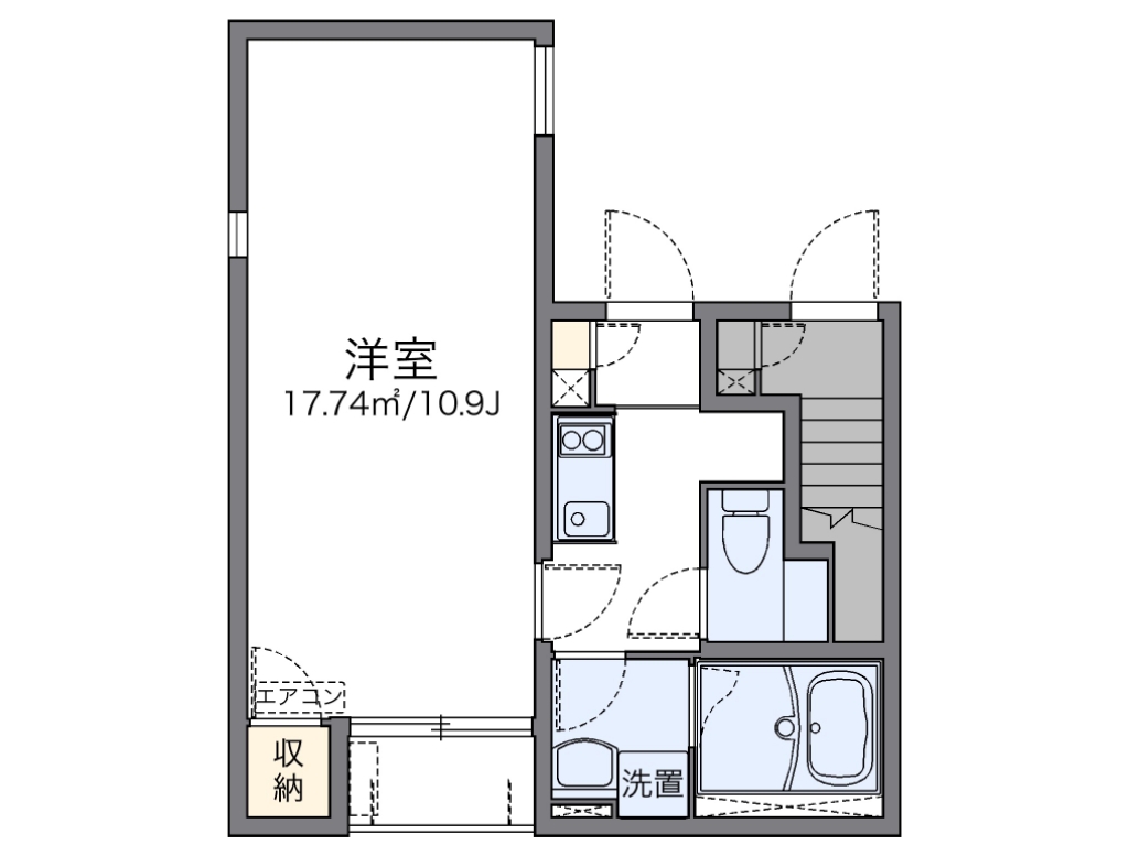 レオネクストアロサール 103号室 間取り