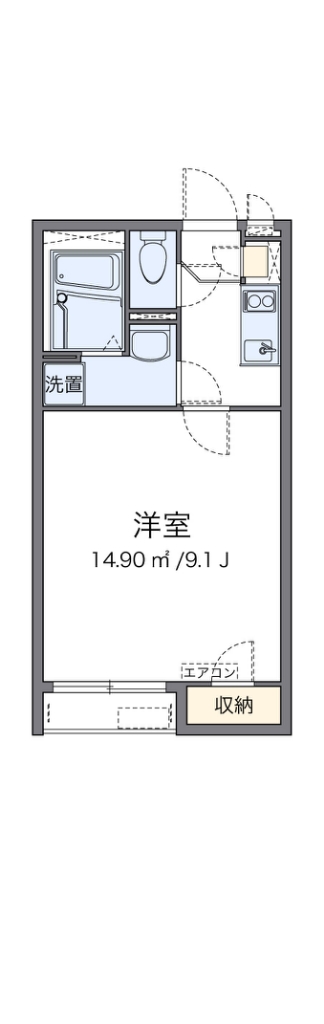 クレイノサンライト緑ケ丘 105号室 間取り