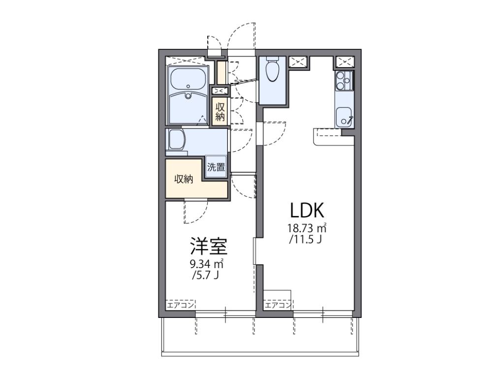 レオパレス壽光Ⅰ 202号室 間取り