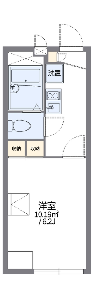 レオパレスフィレイル 206号室 間取り