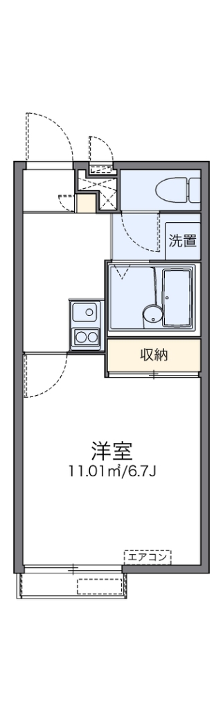 レオパレスローズ 202号室 間取り